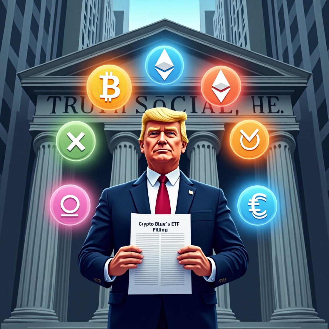 Trump’s Truth Social Makes Bold Entry Into Crypto: Files for Blue Chip ETF Featuring Bitcoin, Ethereum, and More