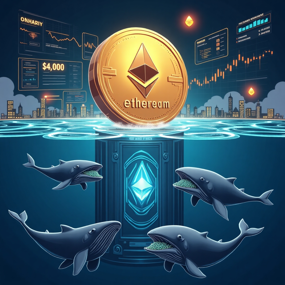 Ethereum Exchange Reserves Hit 9-Year Low as Whales Accelerate Accumulation Ahead of $4,000 Breakout